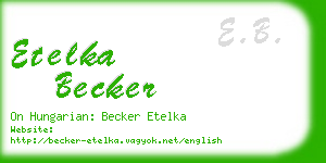 etelka becker business card